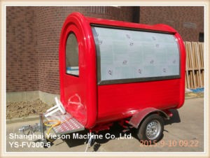 Ys-Fv300-6 Red Food Truck Mobile Food Car for Sale